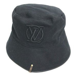 LOUIS VUITTON Bucket Hat-LV City hat bucket hat bob hat cotton Black